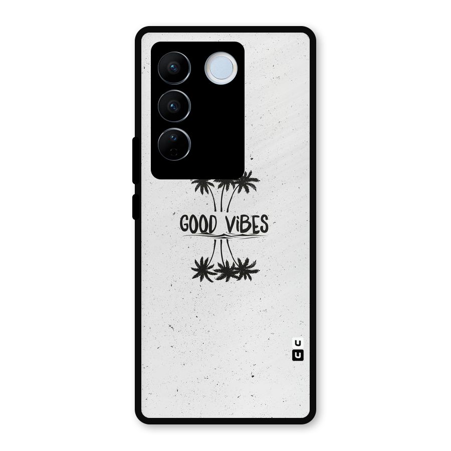 Good Vibes Rugged Metal Back Case for Vivo V27 Pro