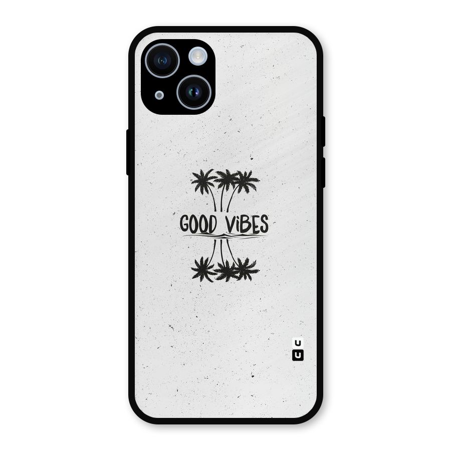 Good Vibes Rugged Metal Back Case for iPhone 14