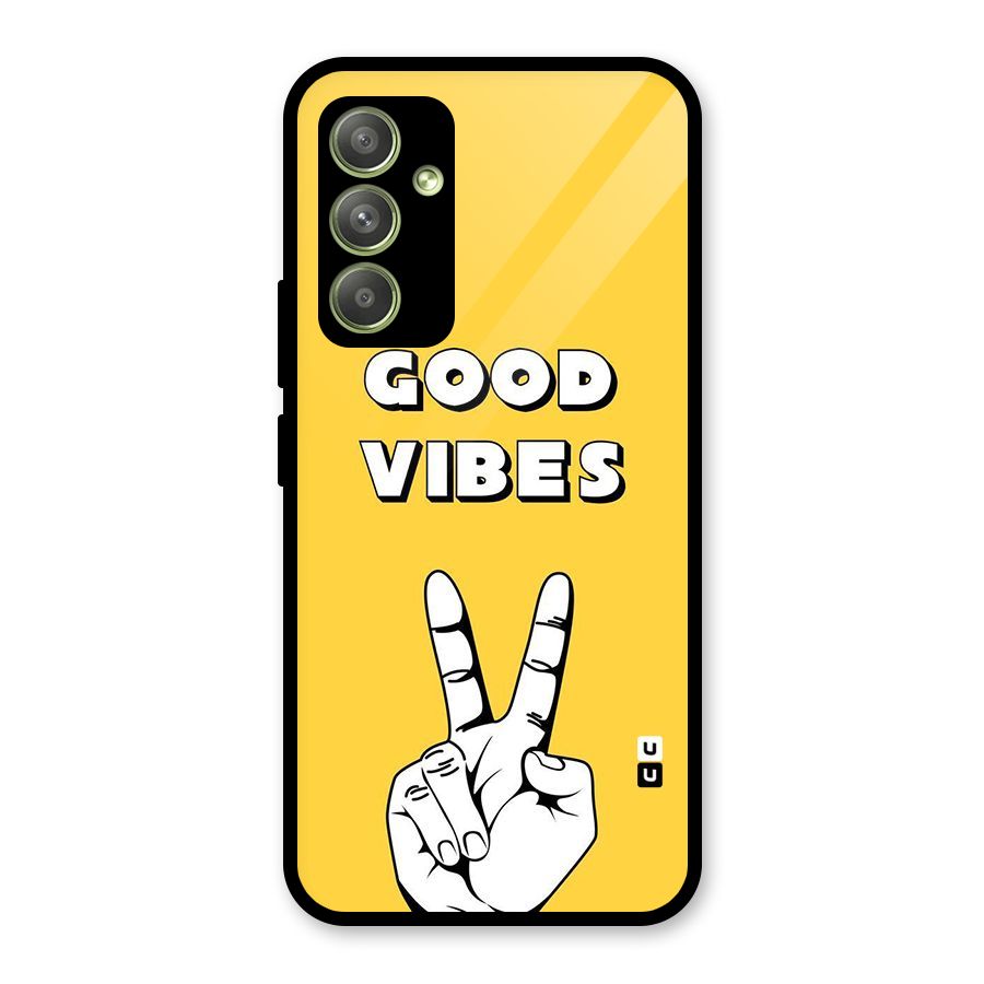 Good Vibes Victory Glass Back Case for Galaxy A54