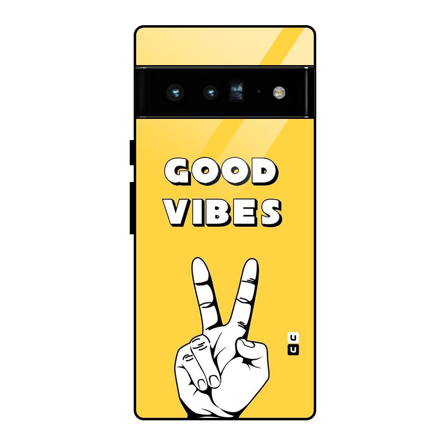 Good Vibes Victory Glass Back Case for Google Pixel 6 Pro