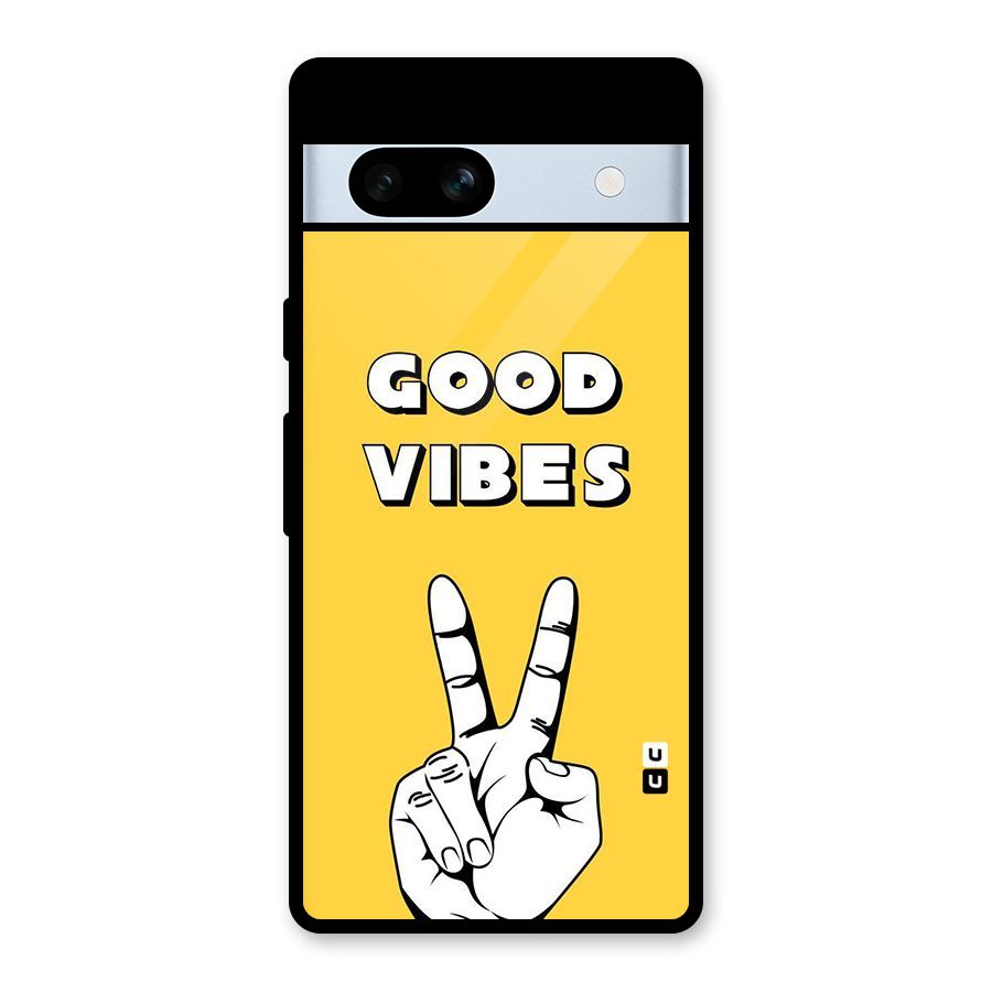 Good Vibes Victory Glass Back Case for Google Pixel 7a