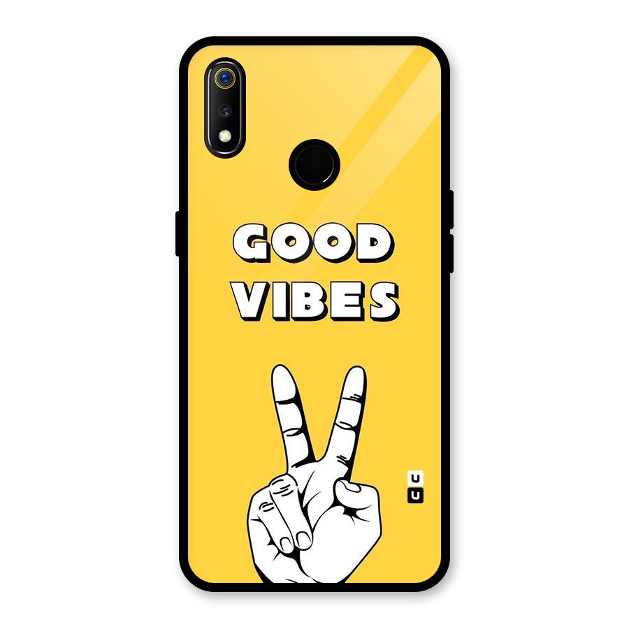 Good Vibes Victory Glass Back Case for Realme 3i