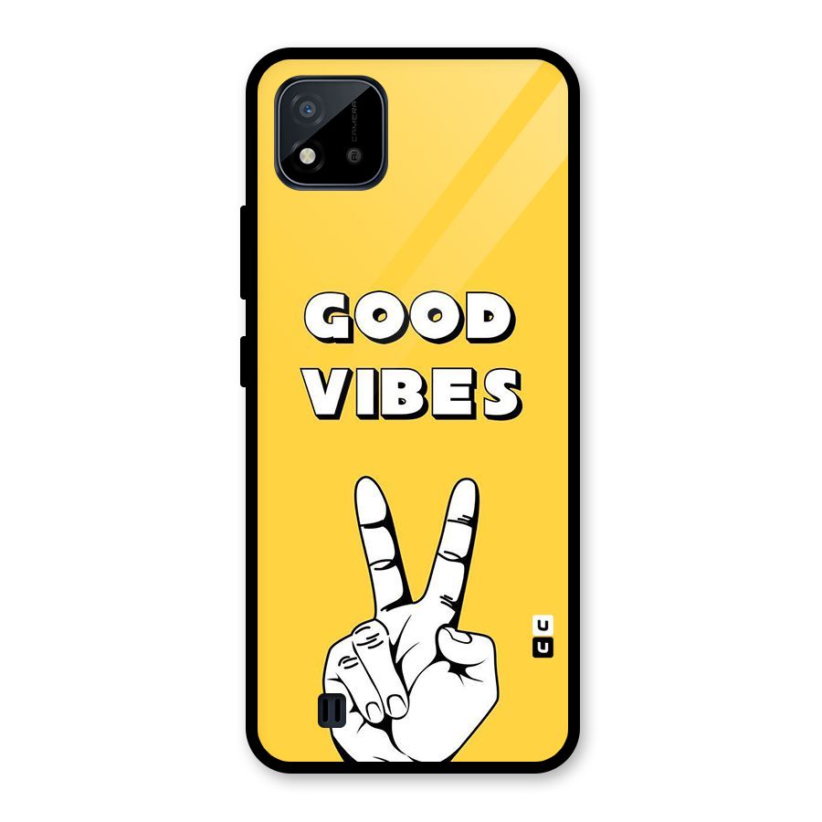 Good Vibes Victory Glass Back Case for Realme C11 2021