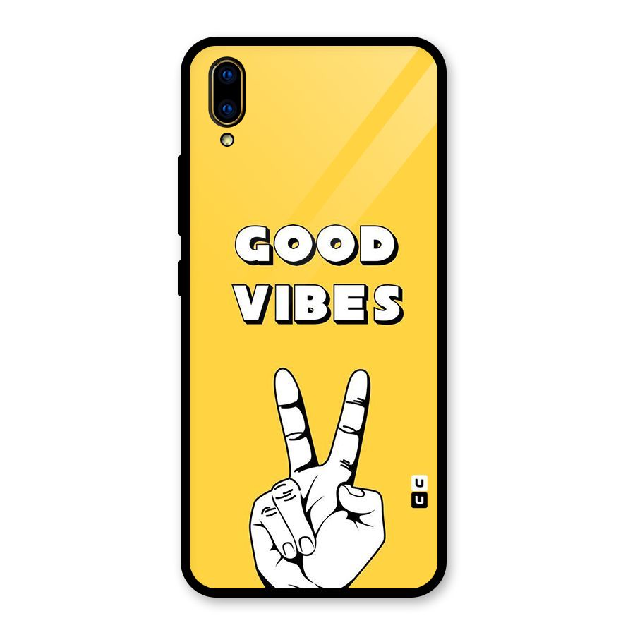 Good Vibes Victory Glass Back Case for Vivo V11 Pro