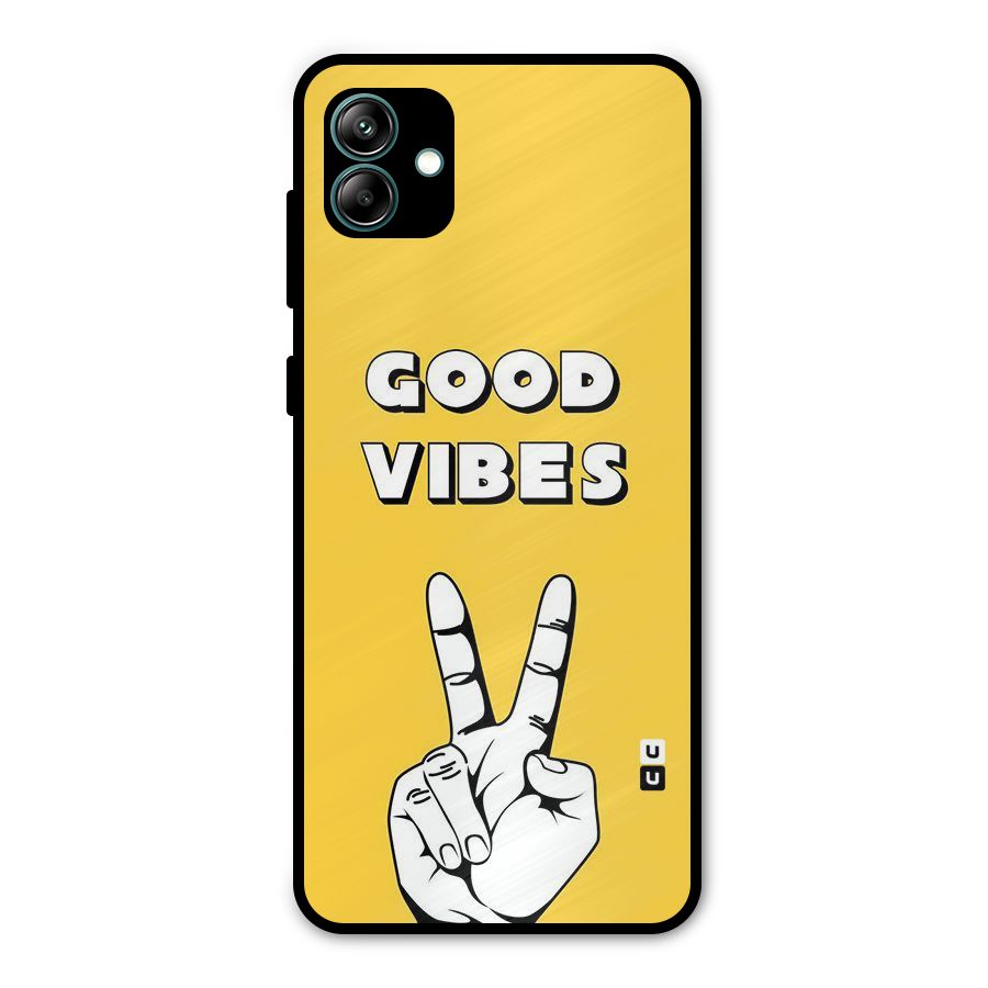 Good Vibes Victory Metal Back Case for Galaxy A04