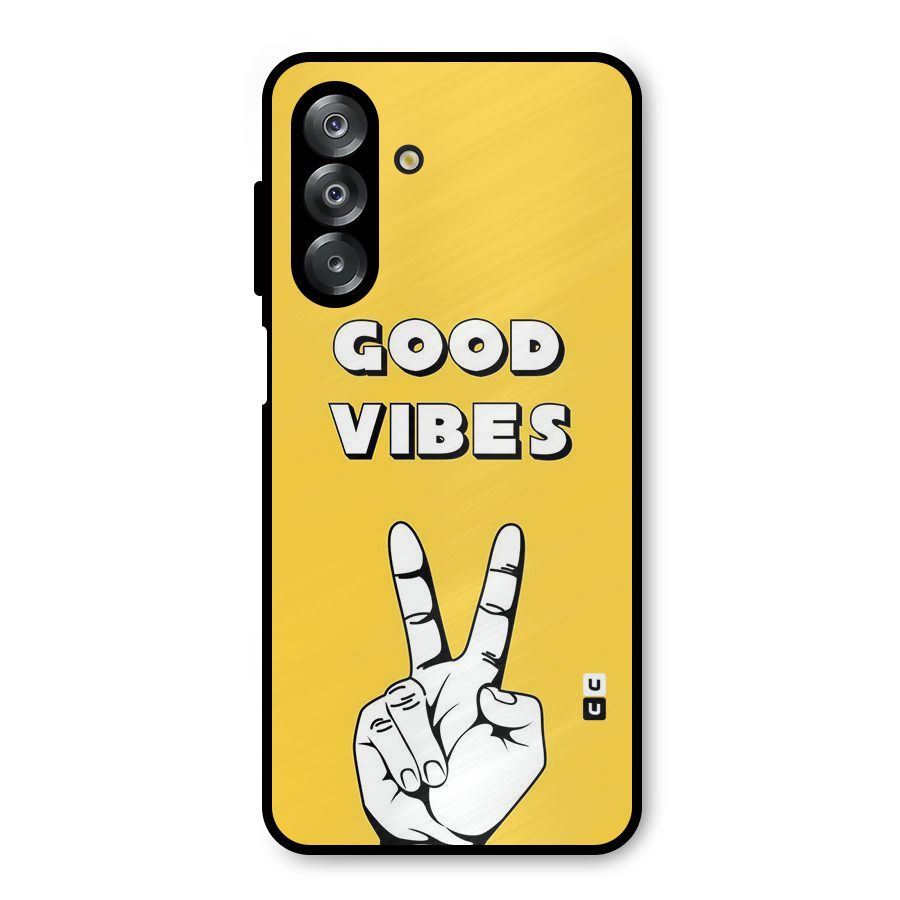 Good Vibes Victory Metal Back Case for Galaxy A26
