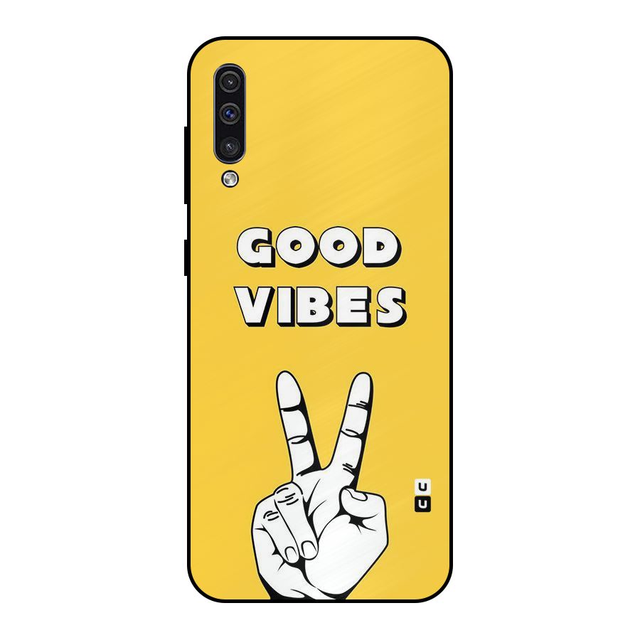 Good Vibes Victory Metal Back Case for Galaxy A30s