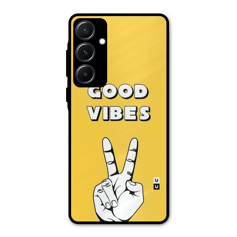 Good Vibes Victory Metal Back Case for Galaxy A55