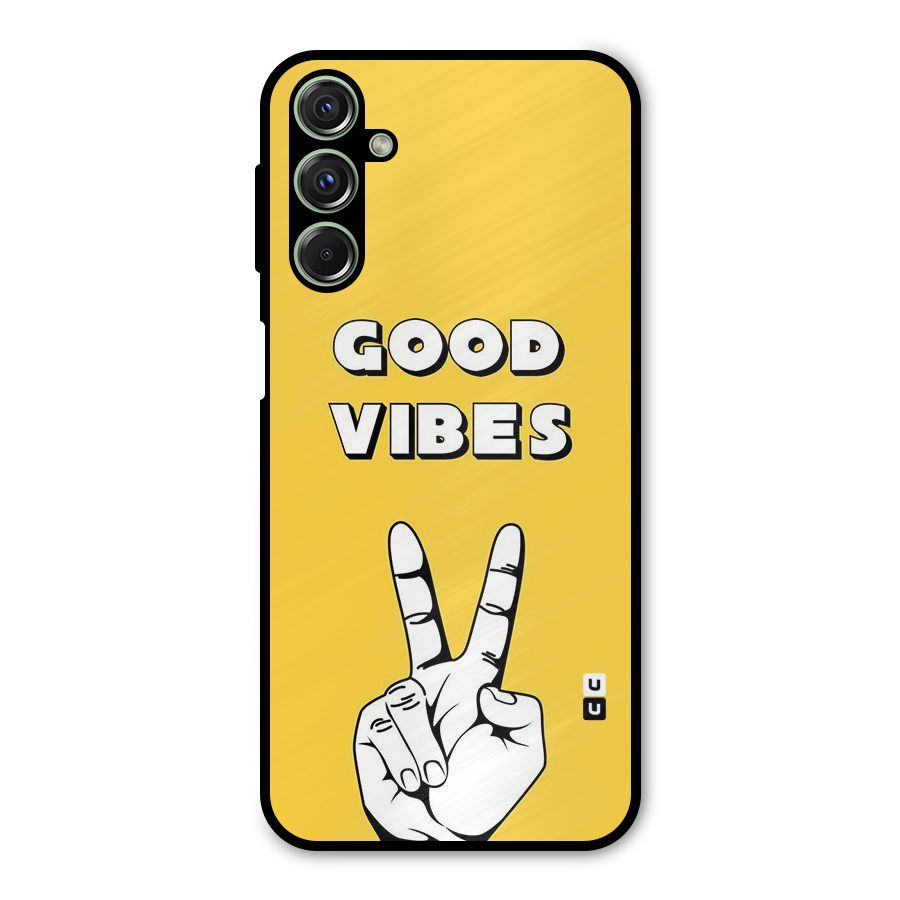 Good Vibes Victory Metal Back Case for Galaxy F34