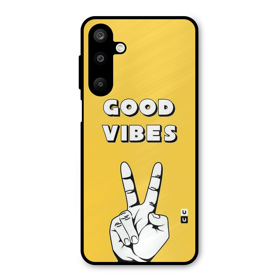 Good Vibes Victory Metal Back Case for Galaxy M16