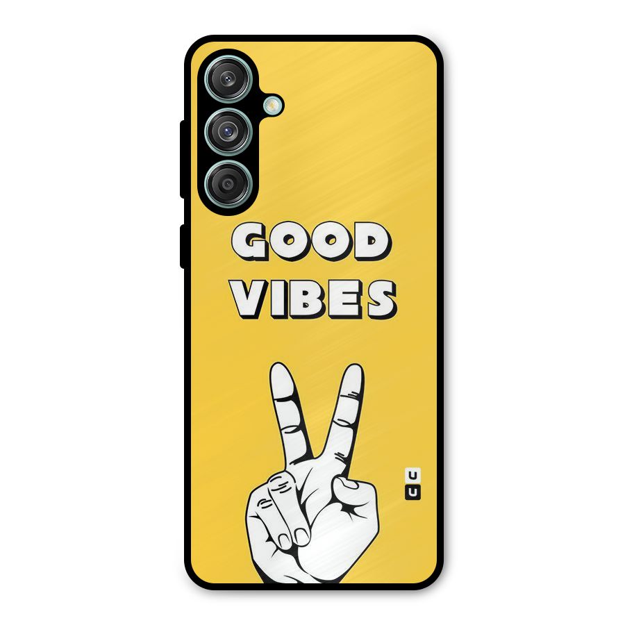 Good Vibes Victory Metal Back Case for Galaxy M55 5G