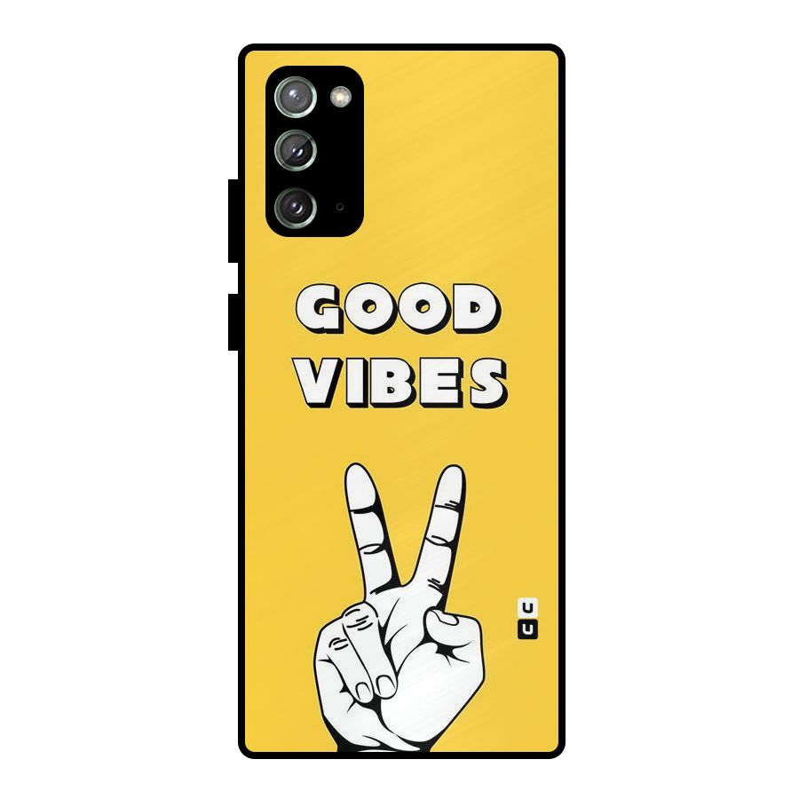 Good Vibes Victory Metal Back Case for Galaxy Note 20