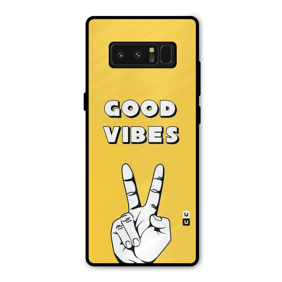 Good Vibes Victory Metal Back Case for Galaxy Note 8
