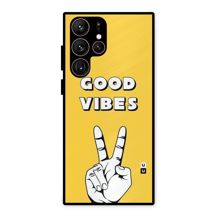 Good Vibes Victory Metal Back Case for Galaxy S22 Ultra 5G