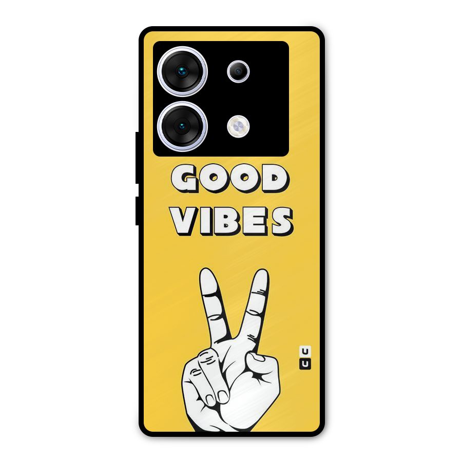 Good Vibes Victory Metal Back Case for Infinix Zero 30 5G