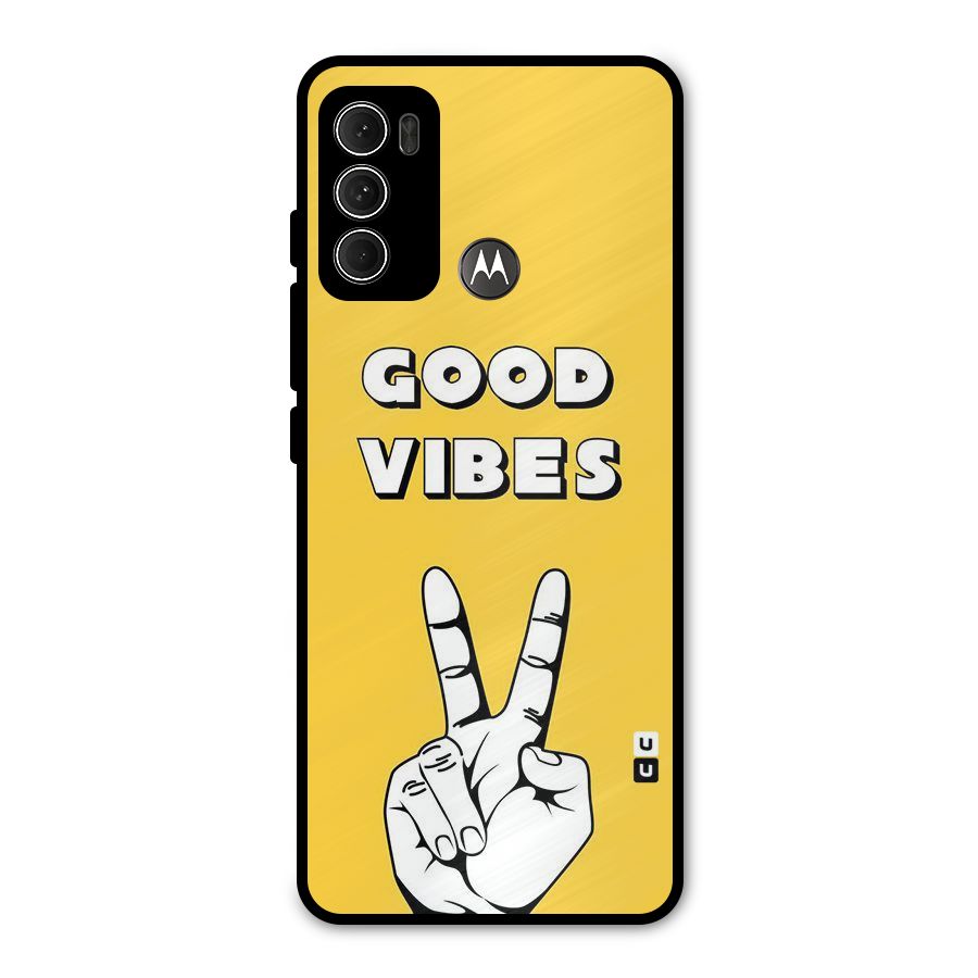 Good Vibes Victory Metal Back Case for Moto G60