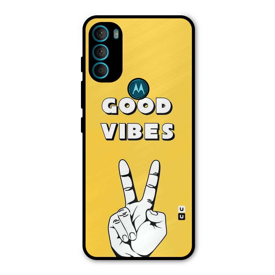 Good Vibes Victory Metal Back Case for Moto G71 5G