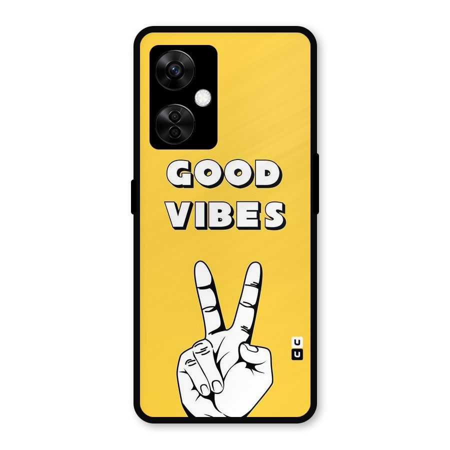 Good Vibes Victory Metal Back Case for OnePlus Nord CE 3 Lite