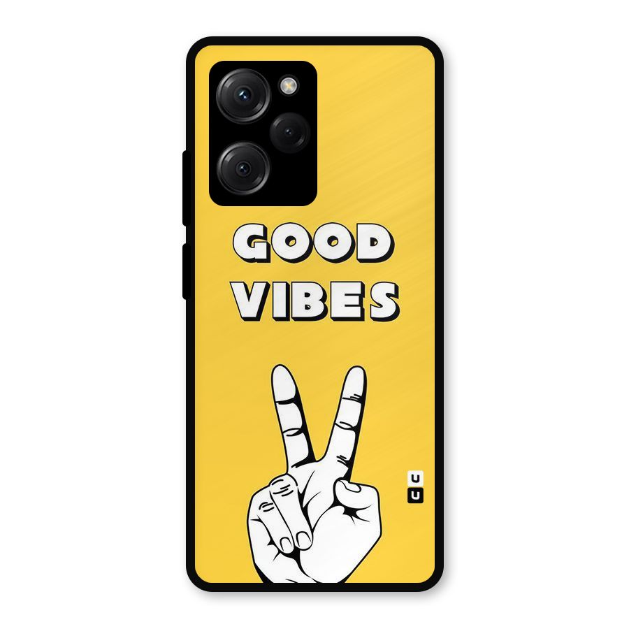 Good Vibes Victory Metal Back Case for Poco X5 Pro