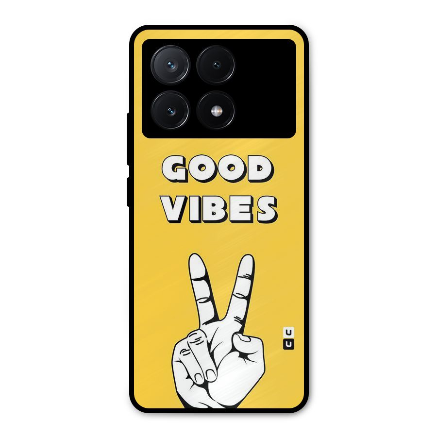Good Vibes Victory Metal Back Case for Poco X6 Pro
