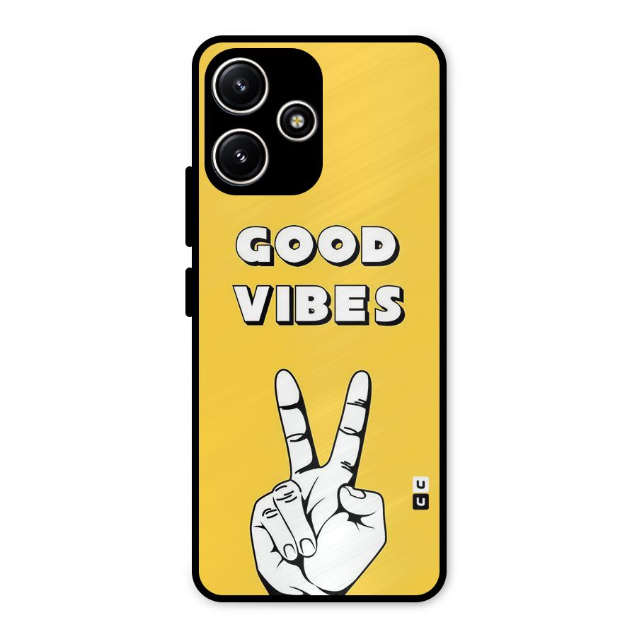 Good Vibes Victory Metal Back Case for Redmi 12 5G