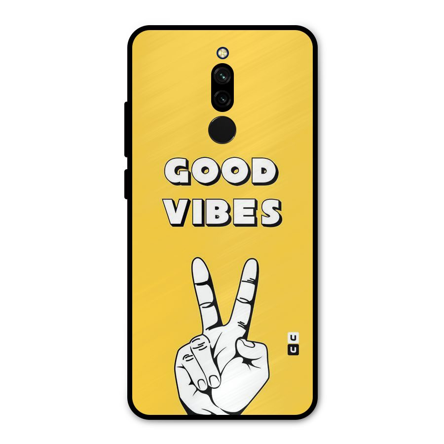 Good Vibes Victory Metal Back Case for Redmi 8