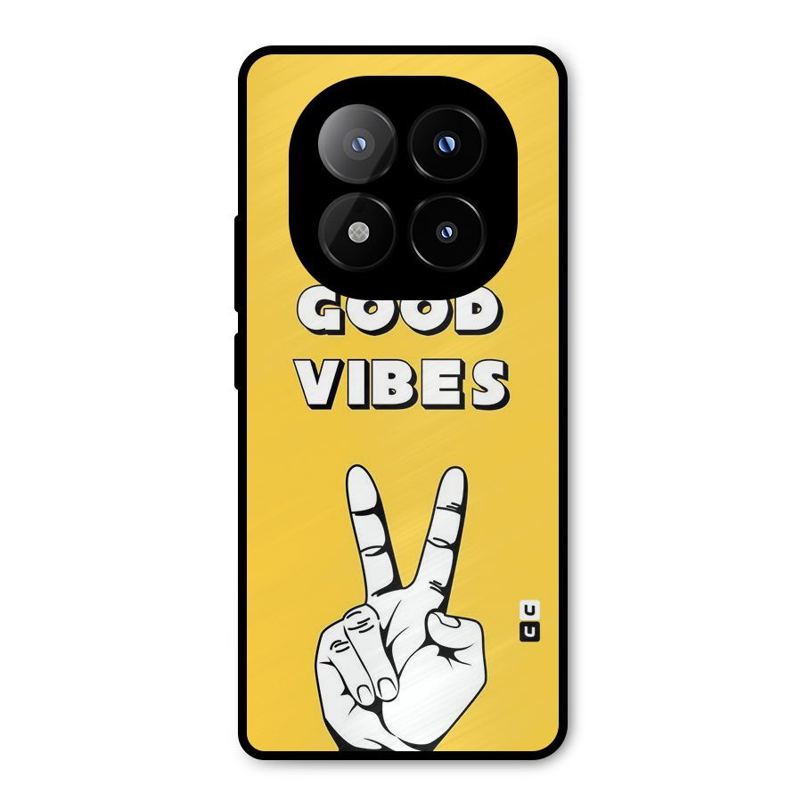Good Vibes Victory Metal Back Case for Redmi Note 14 Pro Plus 5G
