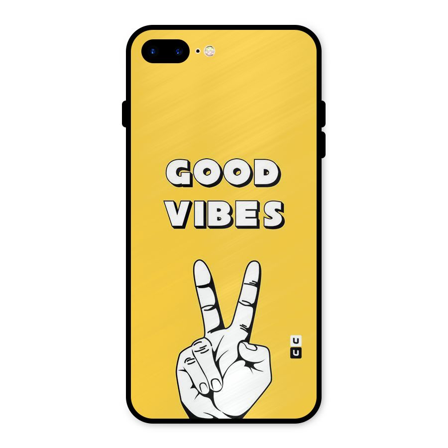 Good Vibes Victory Metal Back Case for iPhone 8 Plus