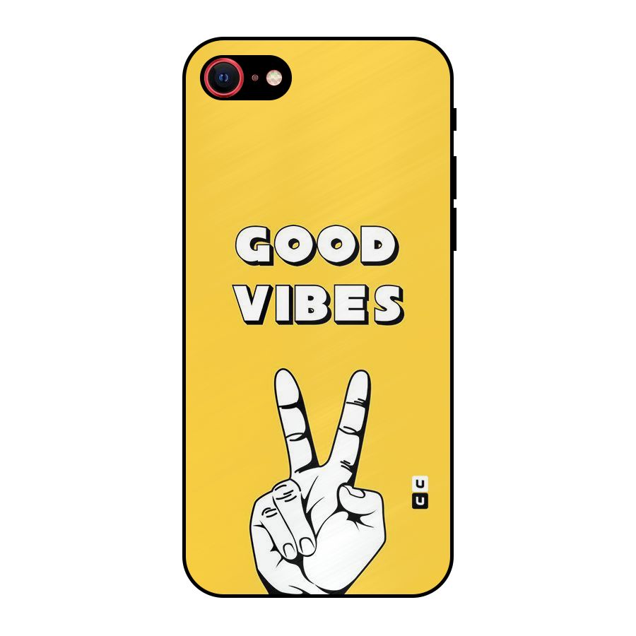Good Vibes Victory Metal Back Case for iPhone SE 2020