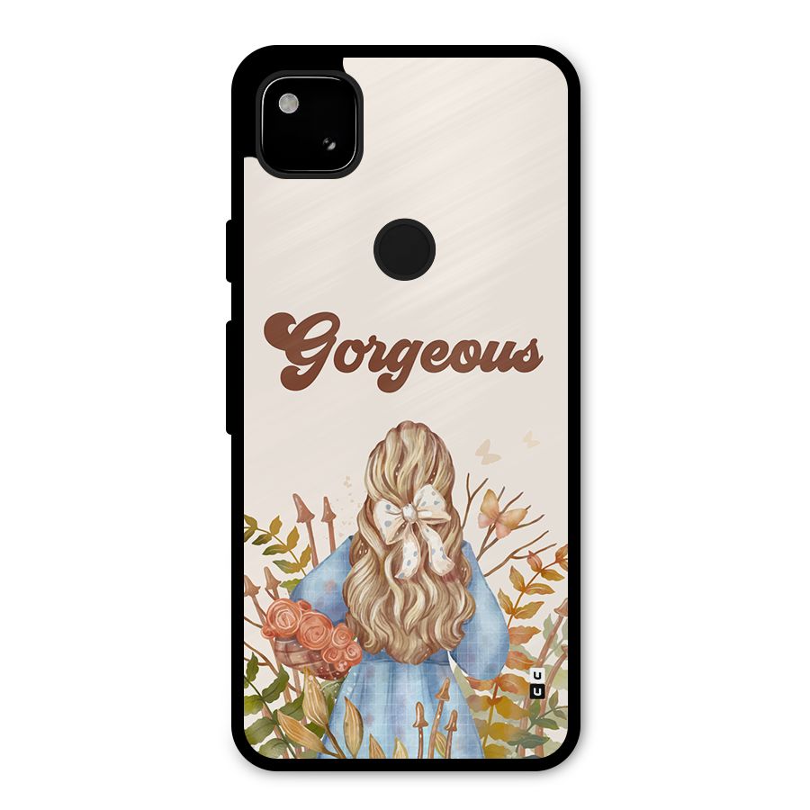 Gorgeous Girl Metal Back Case for Google Pixel 4a