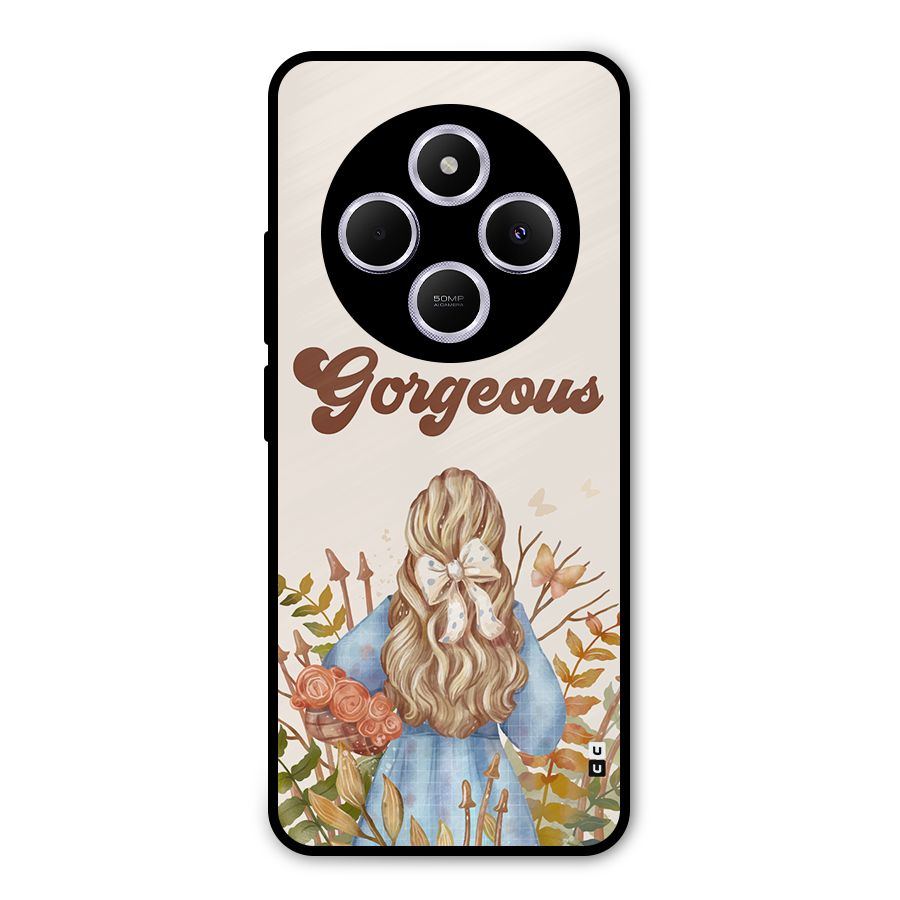 Gorgeous Girl Metal Back Case for Poco C75 5G