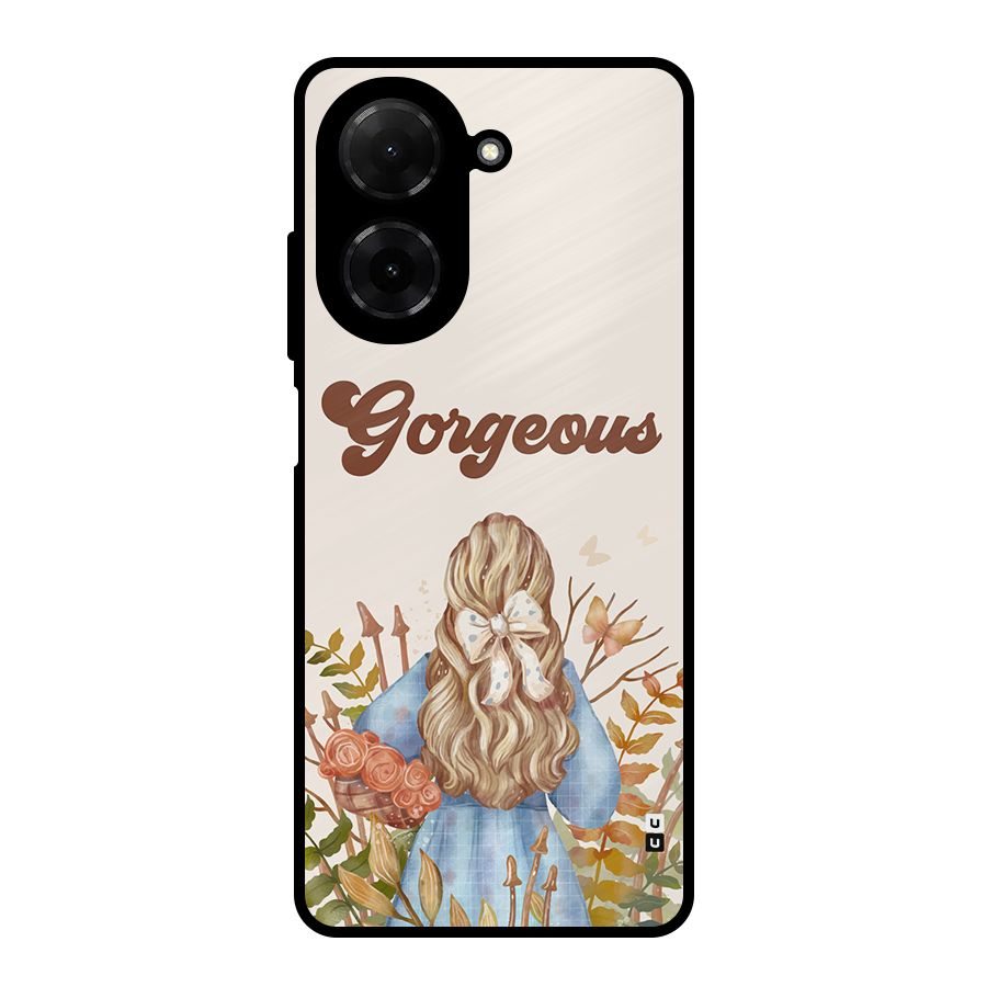 Gorgeous Girl Metal Back Case for Redmi A5 4G