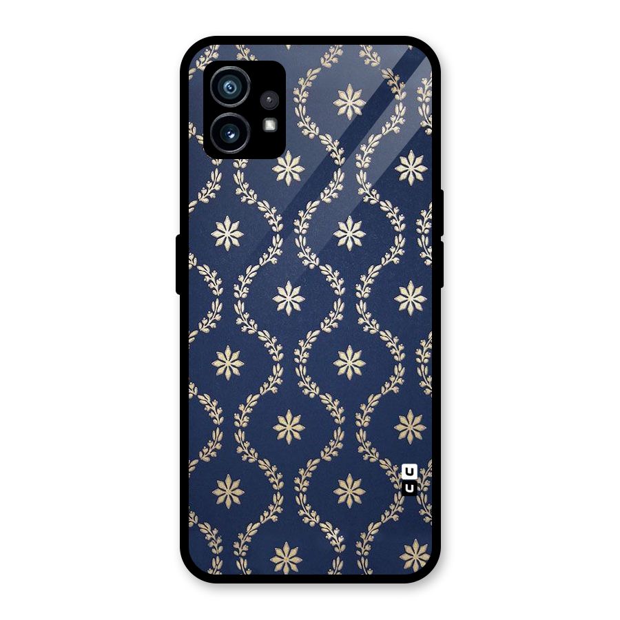Gorgeous Gold Leaf Pattern Glass Back Case for Nothing Phone 1
