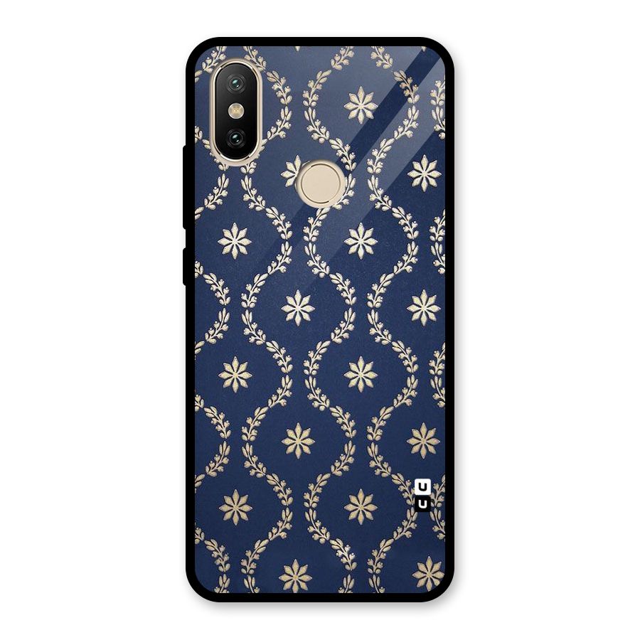 Gorgeous Gold Leaf Pattern Glass Back Case for Redmi A2