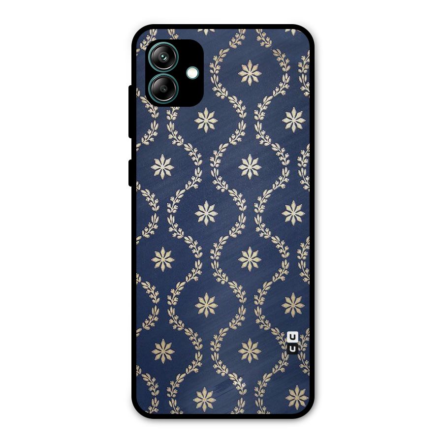 Gorgeous Gold Leaf Pattern Metal Back Case for Galaxy A04