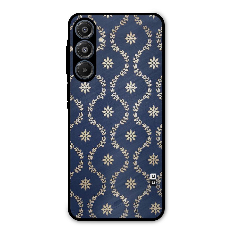 Gorgeous Gold Leaf Pattern Metal Back Case for Galaxy A16 5G