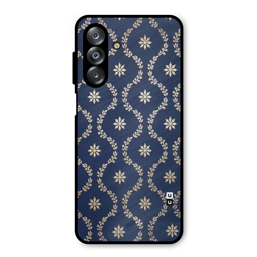 Gorgeous Gold Leaf Pattern Metal Back Case for Galaxy A26