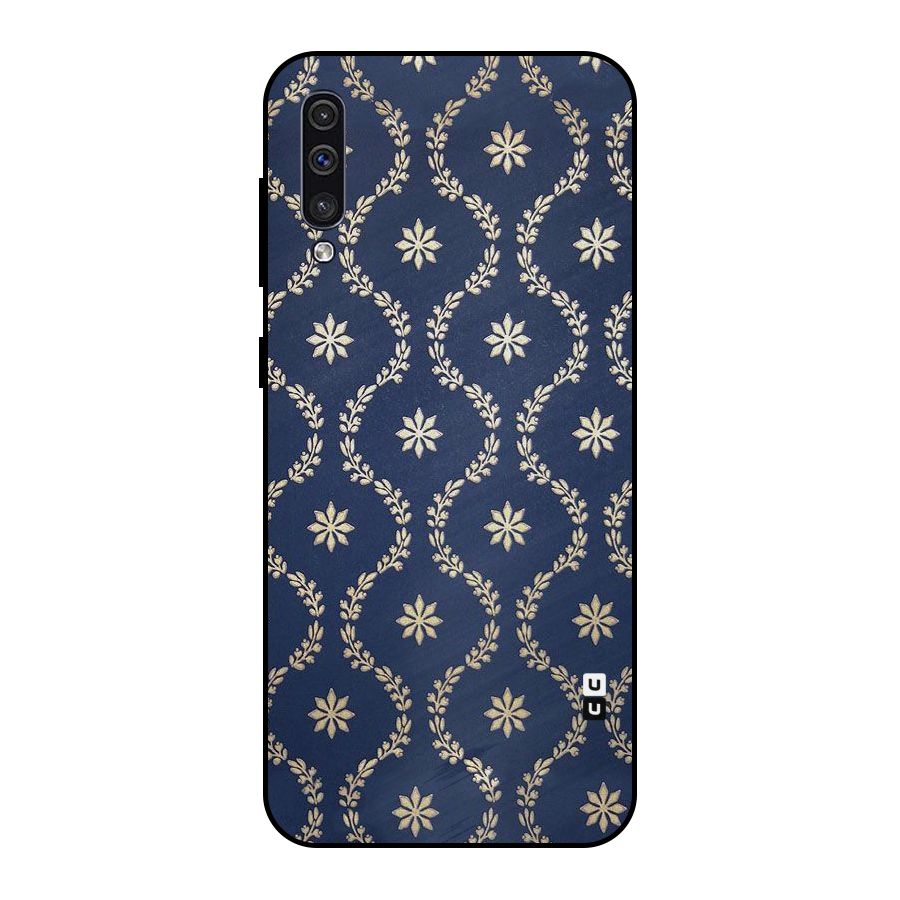 Gorgeous Gold Leaf Pattern Metal Back Case for Galaxy A30s