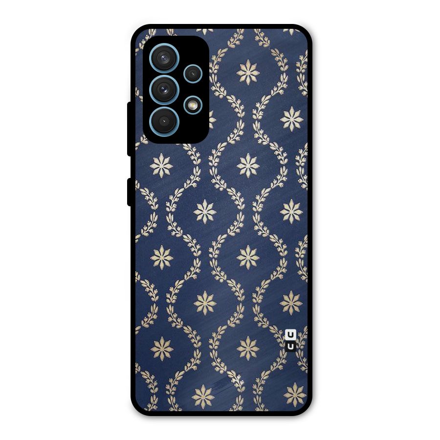 Gorgeous Gold Leaf Pattern Metal Back Case for Galaxy A32