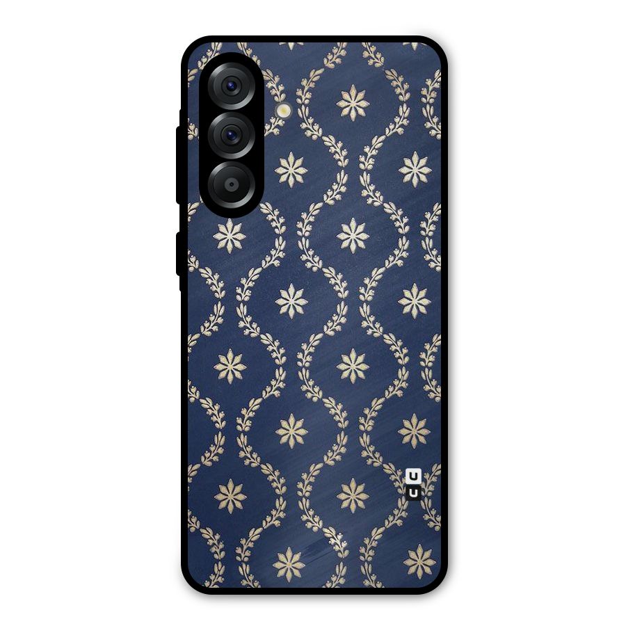 Gorgeous Gold Leaf Pattern Metal Back Case for Galaxy A56