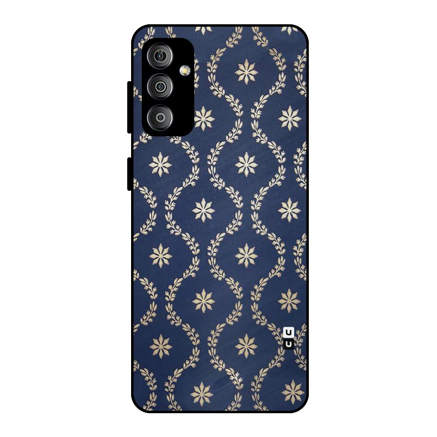Gorgeous Gold Leaf Pattern Metal Back Case for Galaxy F23
