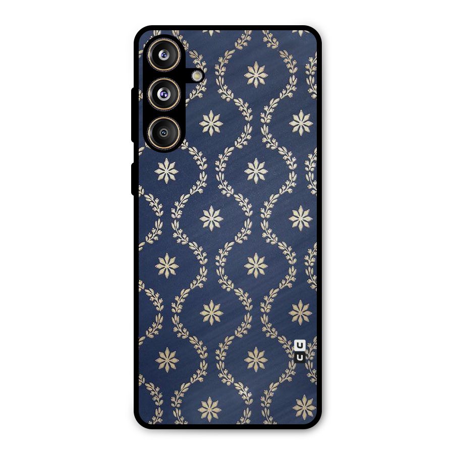 Gorgeous Gold Leaf Pattern Metal Back Case for Galaxy F55