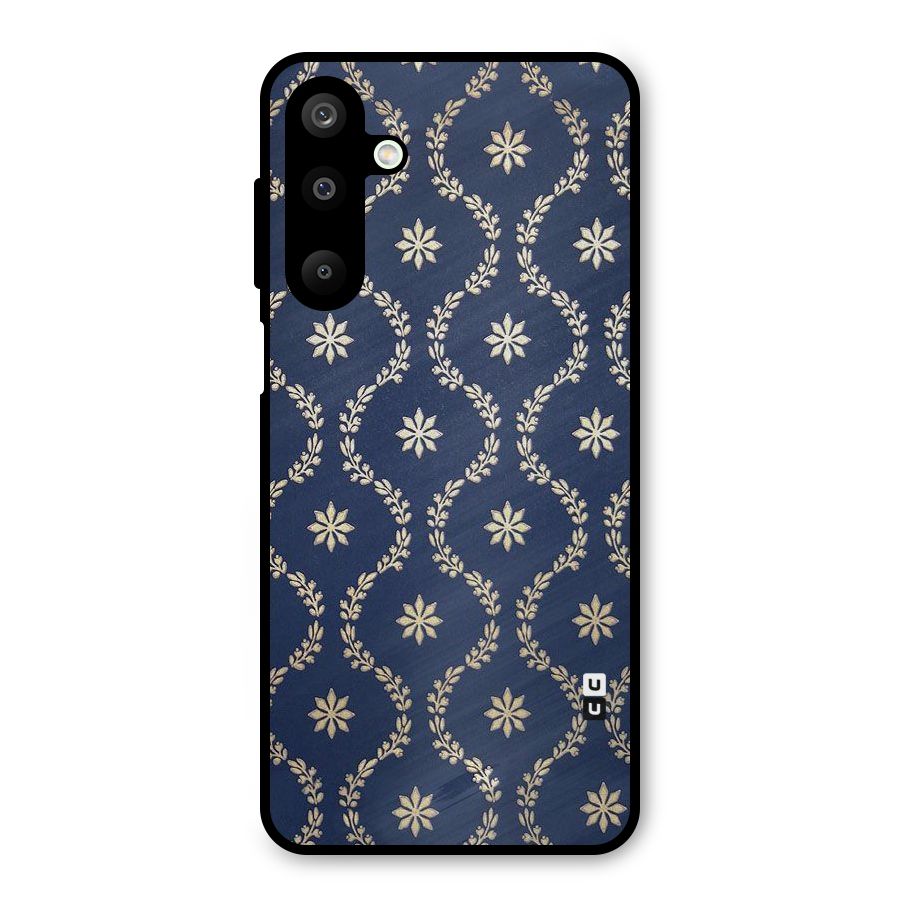 Gorgeous Gold Leaf Pattern Metal Back Case for Galaxy M16