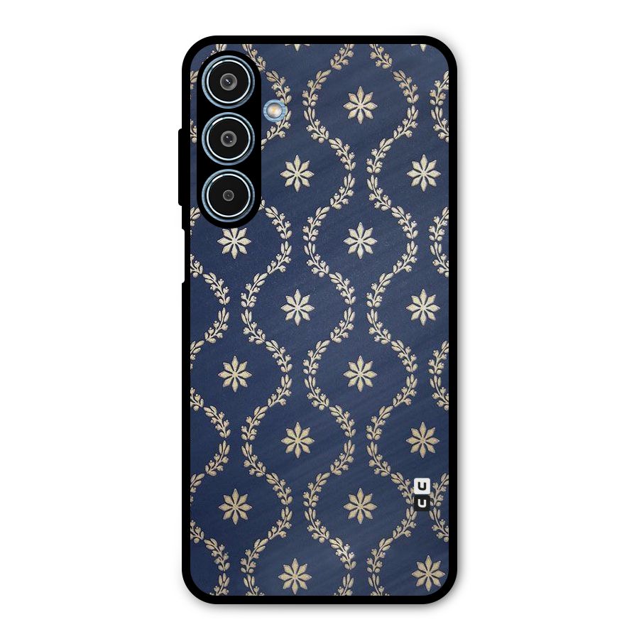 Gorgeous Gold Leaf Pattern Metal Back Case for Galaxy M35