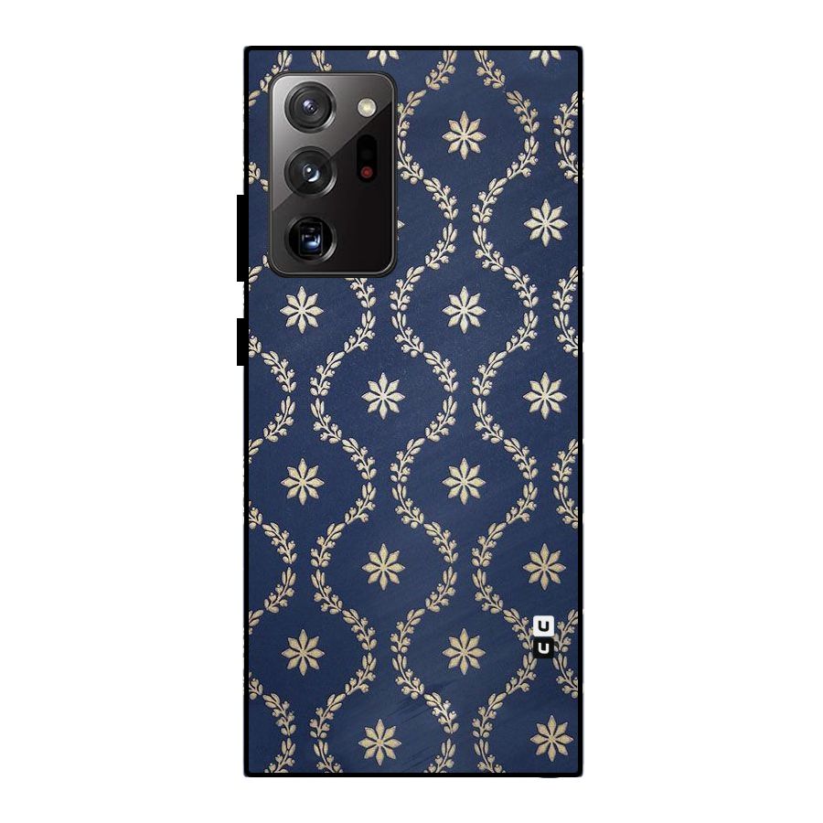 Gorgeous Gold Leaf Pattern Metal Back Case for Galaxy Note 20 Ultra