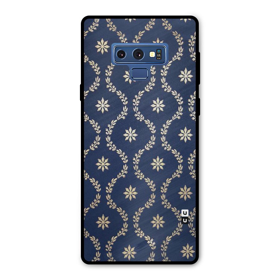 Gorgeous Gold Leaf Pattern Metal Back Case for Galaxy Note 9