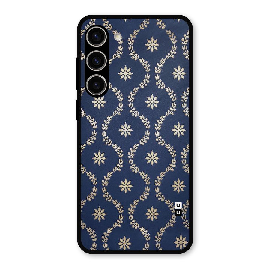 Gorgeous Gold Leaf Pattern Metal Back Case for Galaxy S23 Plus