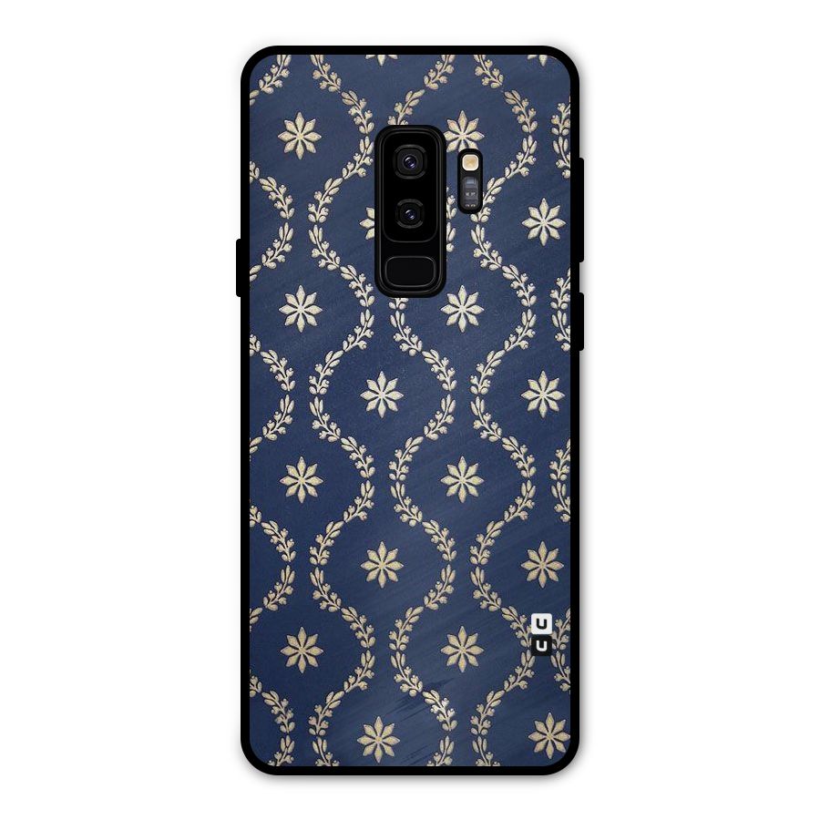 Gorgeous Gold Leaf Pattern Metal Back Case for Galaxy S9 Plus