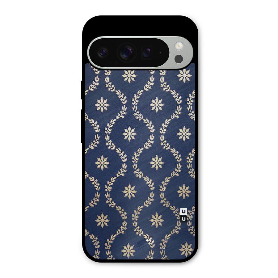 Gorgeous Gold Leaf Pattern Metal Back Case for Google Pixel 9 Pro XL