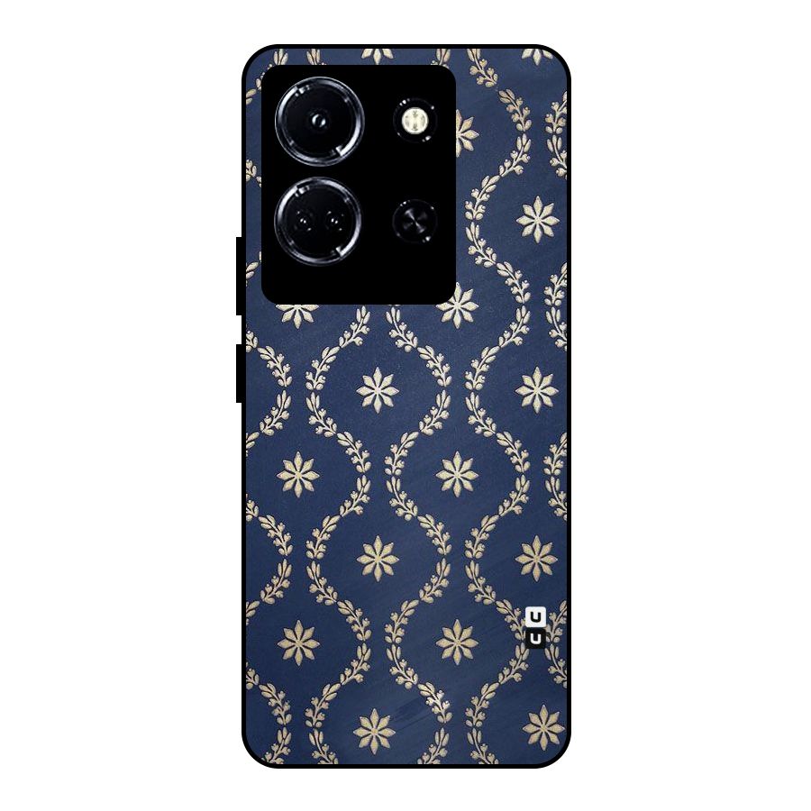 Gorgeous Gold Leaf Pattern Metal Back Case for Infinix Note 30 5G